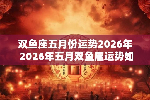 双鱼座五月份运势2026年 2026年五月双鱼座运势如何