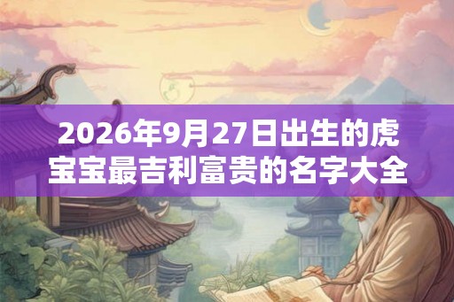 2026年9月27日出生的虎宝宝最吉利富贵的名字大全免费