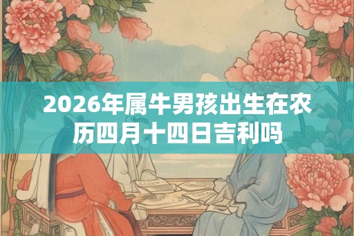 2026年属牛男孩出生在农历四月十四日吉利吗