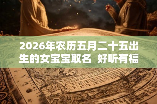 2026年农历五月二十五出生的女宝宝取名 好听有福气的名字 2026年农历五月二十五出生的女宝宝取名 好听有福气的名字