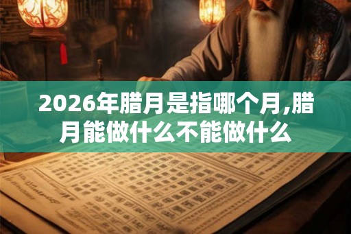 2026年腊月是指哪个月,腊月能做什么不能做什么 2026年腊月是指哪个月,腊月能做什么不能做什么