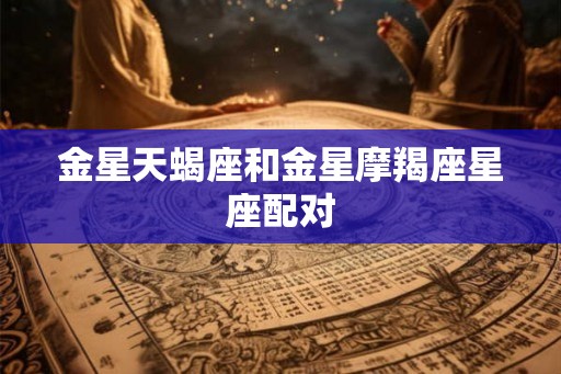 金星天蝎座和金星摩羯座星座配对