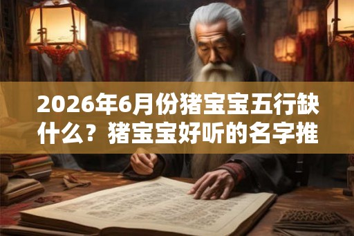 2026年6月份猪宝宝五行缺什么？猪宝宝好听的名字推荐