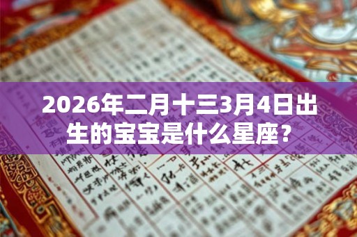 2026年二月十三3月4日出生的宝宝是什么星座？