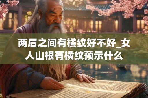 两眉之间有横纹好不好_女人山根有横纹预示什么