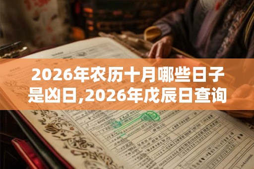 2026年农历十月哪些日子是凶日,2026年戊辰日查询表