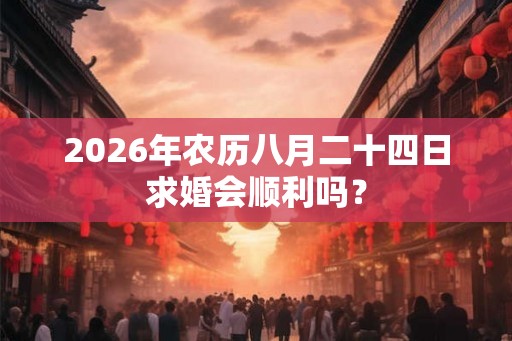 2026年农历八月二十四日求婚会顺利吗？