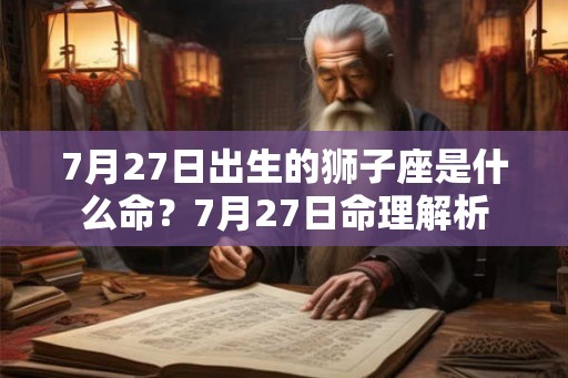 7月27日出生的狮子座是什么命？7月27日命理解析