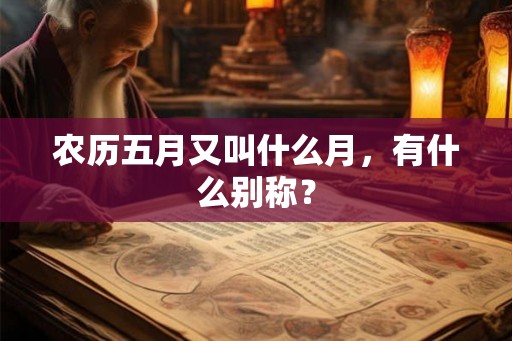 农历五月又叫什么月,有什么别称? 农历五月又叫什么月,有什么别称?