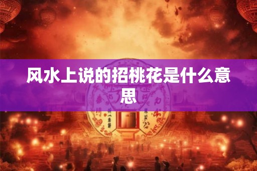 风水上说的招桃花是什么意思