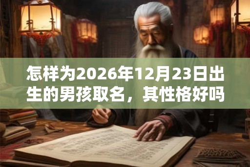 怎样为2026年12月23日出生的男孩取名，其性格好吗？