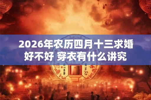 2026年农历四月十三求婚好不好 穿衣有什么讲究