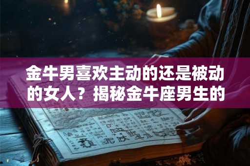 金牛男喜欢主动的还是被动的女人？揭秘金牛座男生的心思