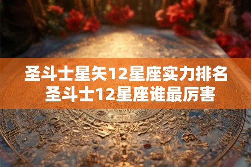 圣斗士星矢12星座实力排名  圣斗士12星座谁最厉害