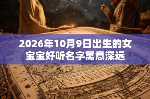 2026年10月9日出生的女宝宝好听名字寓意深远