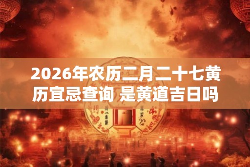 2026年农历二月二十七黄历宜忌查询 是黄道吉日吗