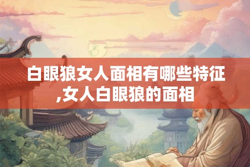 白眼狼女人面相有哪些特征,女人白眼狼的面相
