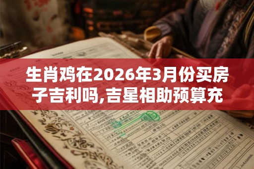 生肖鸡在2026年3月份买房子吉利吗,吉星相助预算充足 生肖鸡在2026年3月份买房子吉利吗,吉星相助预算充足