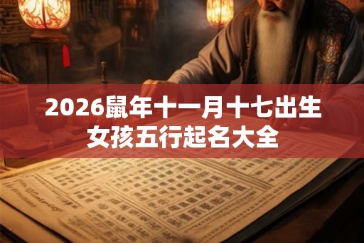 2026鼠年十一月十七出生女孩五行起名大全