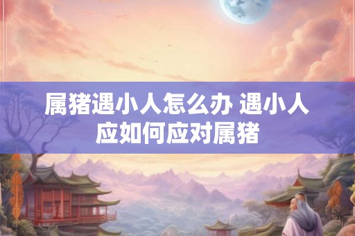 属猪遇小人怎么办 遇小人应如何应对属猪