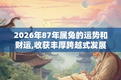 2026年87年属兔的运势和财运,收获丰厚跨越式发展
