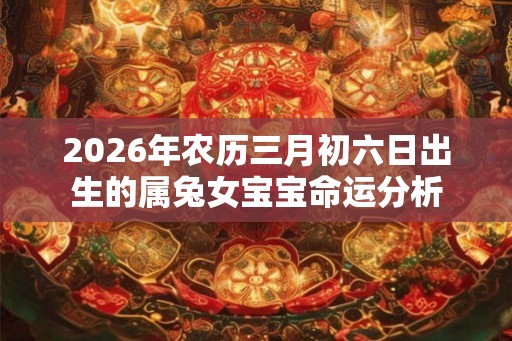 2026年农历三月初六日出生的属兔女宝宝命运分析