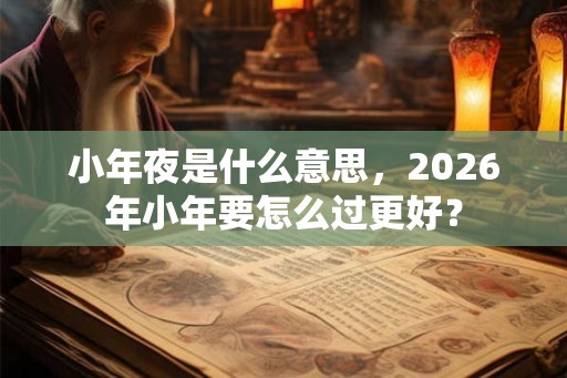 小年夜是什么意思，2026年小年要怎么过更好？