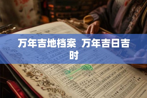 万年吉地档案 万年吉日吉时 万年吉地档案 万年吉日吉时