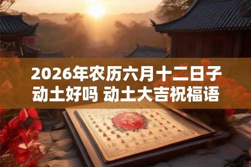 2026年农历六月十二日子动土好吗 动土大吉祝福语