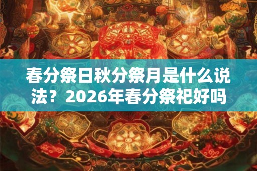 春分祭日秋分祭月是什么说法？2026年春分祭祀好吗？