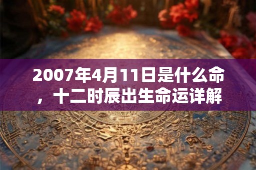 2007年4月11日是什么命，十二时辰出生命运详解