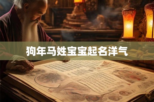 狗年马姓宝宝起名洋气