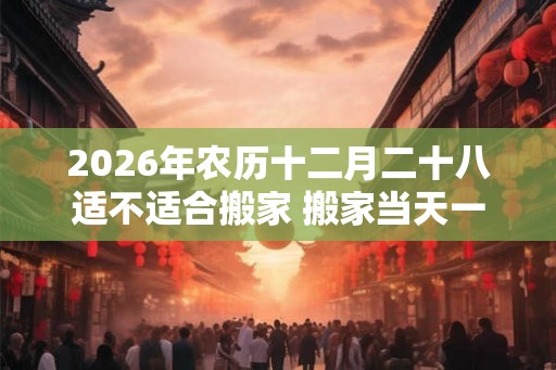 2026年农历十二月二十八适不适合搬家 搬家当天一定要入住吗 2026年农历十二月二十八适不适合搬家 搬家当天一定要入住吗