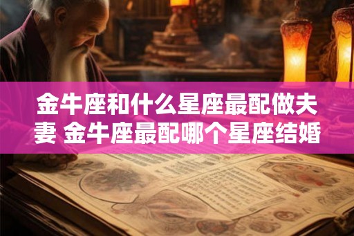 金牛座和什么星座最配做夫妻 金牛座最配哪个星座结婚