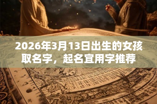 2026年3月13日出生的女孩取名字，起名宜用字推荐