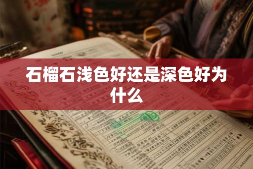 石榴石浅色好还是深色好为什么
