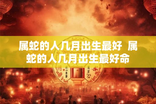 属蛇的人几月出生最好  属蛇的人几月出生最好命
