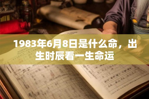 1983年6月8日是什么命，出生时辰看一生命运