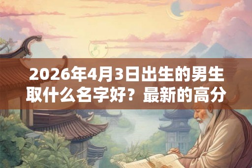 2026年4月3日出生的男生取什么名字好？最新的高分男生名字