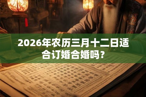 2026年农历三月十二日适合订婚合婚吗? 2026年农历三月十二日适合订婚合婚吗?
