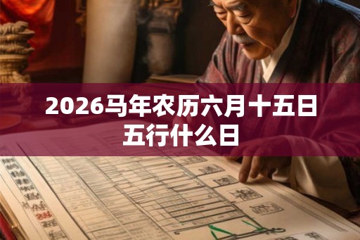 2026马年农历六月十五日五行什么日