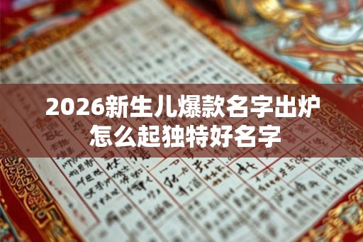 2026新生儿爆款名字出炉 怎么起独特好名字