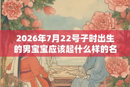 2026年7月22号子时出生的男宝宝应该起什么样的名字 2026年7月22号子时出生的男宝宝应该起什么样的名字