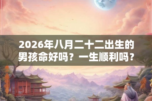 2026年八月二十二出生的男孩命好吗？一生顺利吗？