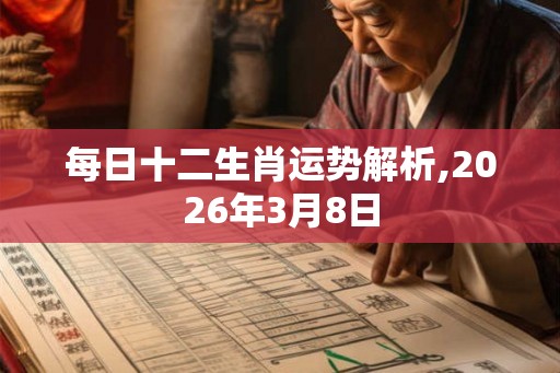 每日十二生肖运势解析,2026年3月8日