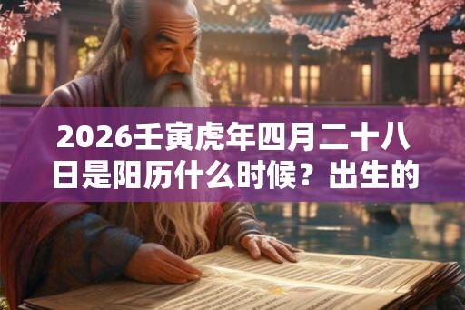 2026壬寅虎年四月二十八日是阳历什么时候？出生的人是什么星座？