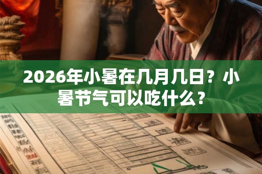 2026年小暑在几月几日？小暑节气可以吃什么？