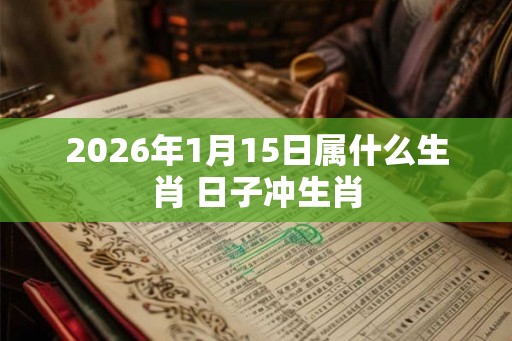 2026年1月15日属什么生肖 日子冲生肖 2026年1月15日属什么生肖 日子冲生肖