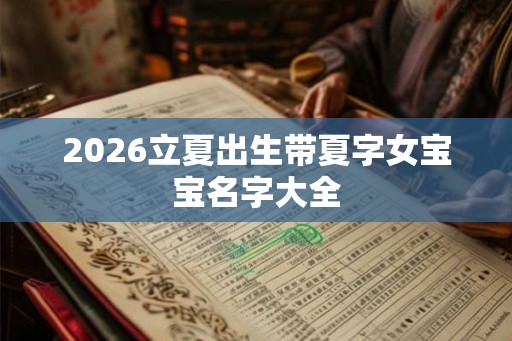 2026立夏出生带夏字女宝宝名字大全