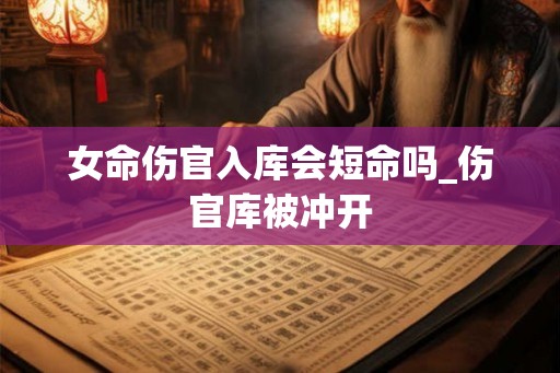 女命伤官入库会短命吗_伤官库被冲开